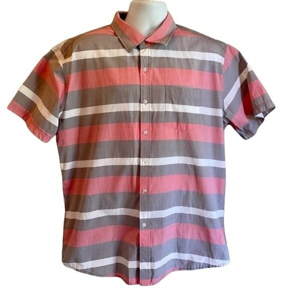 Holton Canvas Cloth Short Sleeve Button Down Casual Shirt Mens XL - Picture 1 of 9